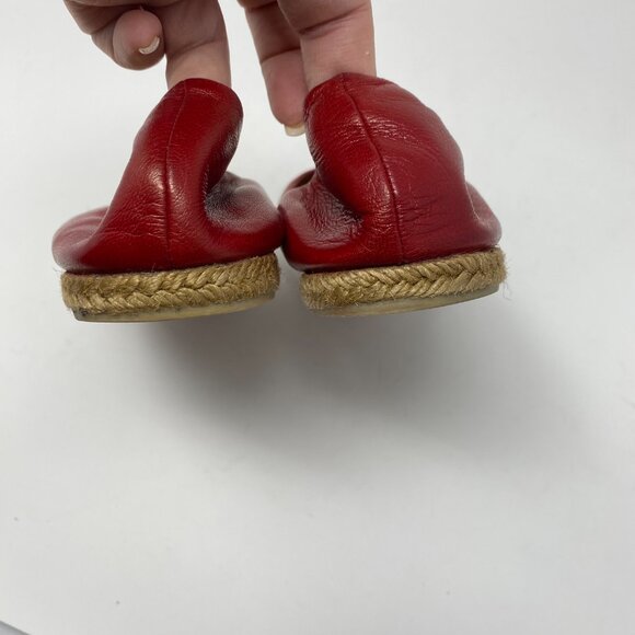 christian louboutin leather slip on espadrille ballet flats - Picture 7 of 8